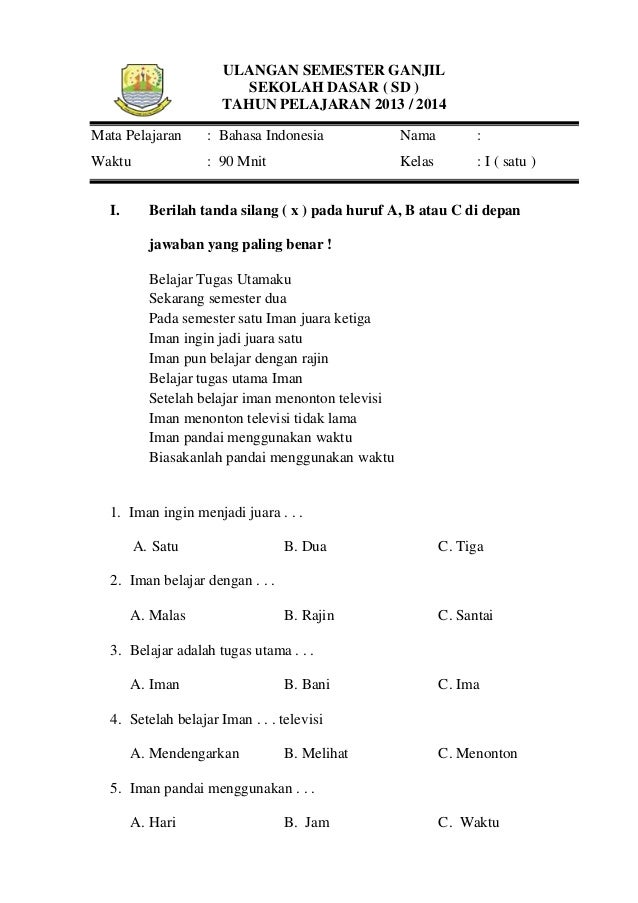 3 Soal Ulangan Semester 1 Kelas 10 Bahasa Indonesia Wajib Kamu Kuasai di Tahun 2026