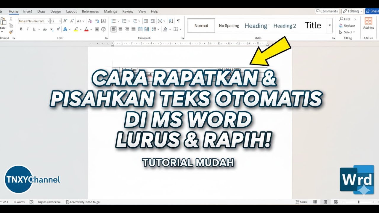 CARA MEMISAHKAN TULISAN DI WORD MENJADI RAPIH DAN SANGAT MUDAH - YouTube CARA MEMISAHKAN TULISAN DI WORD MENJADI RAPIH DAN SANGAT MUDAH - YouTube