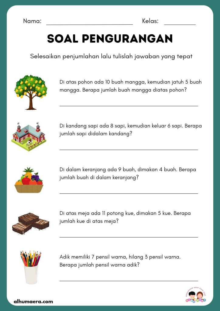 5 Contoh Soal Matematika Kelas 2 SD Cerita Pengurangan yang Sering Bikin Bingung, Ternyata Ini Rahasianya