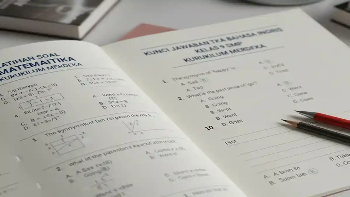 Latihan Soal Matematika Kelas 9 Kurikulum Merdek dan Kunci Jawaban TKA