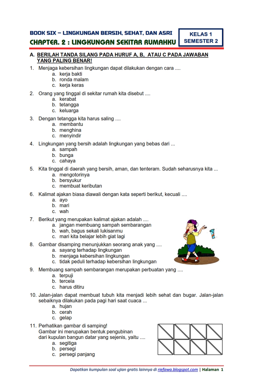 5 Soal Tema 6 Kelas 1 Semester 2 yang Sering Muncul di Ujian, Wajib Tahu