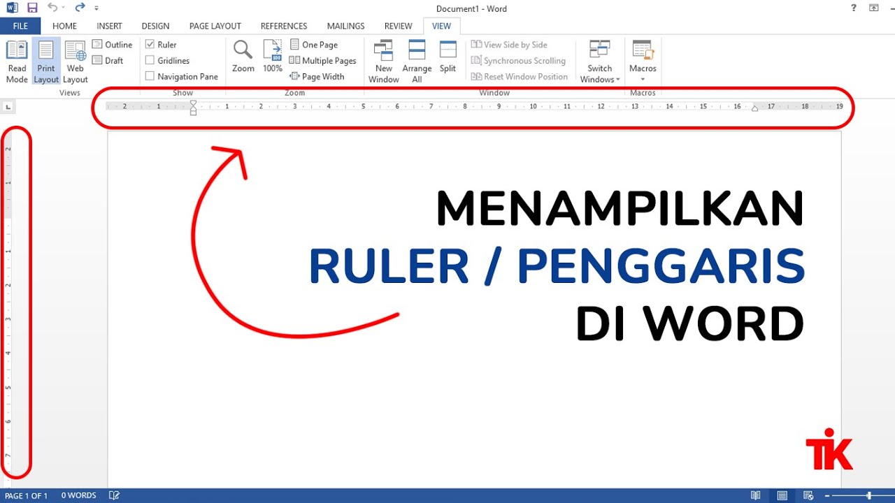 Mudah Cara Memunculkan Ruler di Word - LKomBis