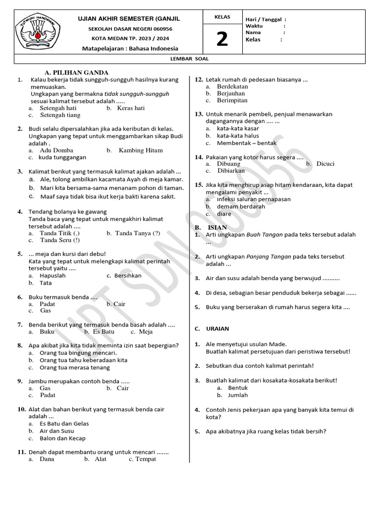 7 Latihan Soal Kelas 3 Semester 2 Bahasa Indonesia yang Wajib Dikuasai Sebelum Ujian Akhir