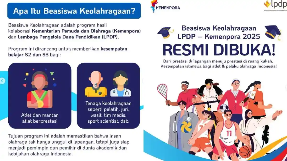 Beasiswa LPDP Kemenpora 2025 Dibuka Ini Syarat Jalur Cara Daftar Beasiswa LPDP Kemenpora 2025 Dibuka Ini Syarat Jalur Cara Daftar