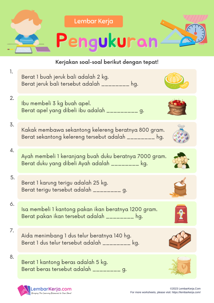 Bocoran Latihan Soal Satuan Berat Kelas 2 SD yang Terbukti Ampuh Tingkatkan Nilai