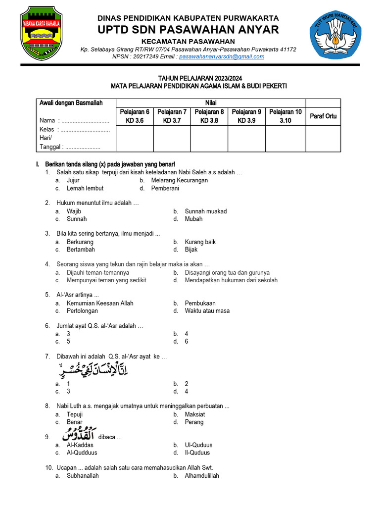 Contoh Soal Semester 2 Kelas 2 SMA Agama Islam 2018 yang Wajib Kamu Kuasai Sebelum Ujian Akhirnya Tiba