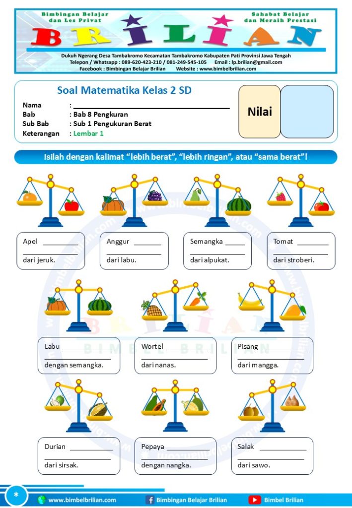 Inilah 7 Contoh Soal Matematika Kelas 2 Tentang Berat yang Sering Muncul di Ujian, Ternyata Mudah!