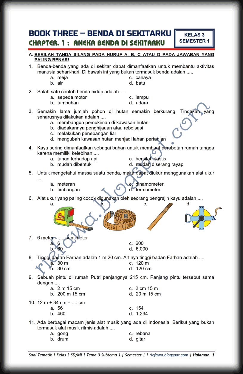 Kumpulan soal soal sd kelas 3 semester 1 Terbukti Ampuh Raih Nilai Sempurna Kumpulan soal soal sd kelas 3 semester 1 Terbukti Ampuh Raih Nilai Sempurna