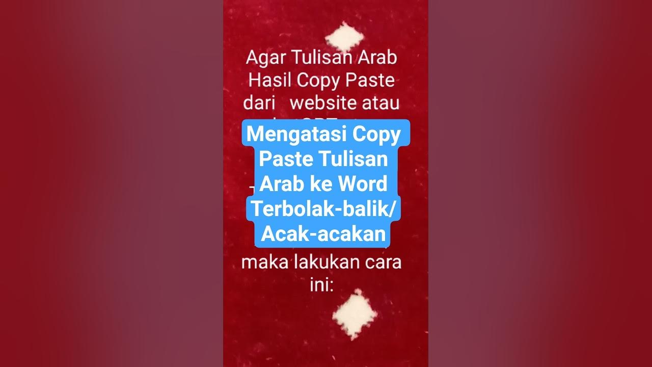 Copy paste Tulisan Arab ke Word Terbalik balik tulisanarab caracara Copy paste Tulisan Arab ke Word Terbalik balik tulisanarab caracara