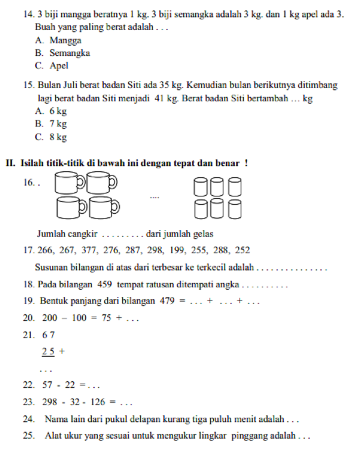 Rahasia Lolos Kompetisi Melalui Soal Olimpiade Matematika SD Kelas 1 dan Pembahasannya PDF