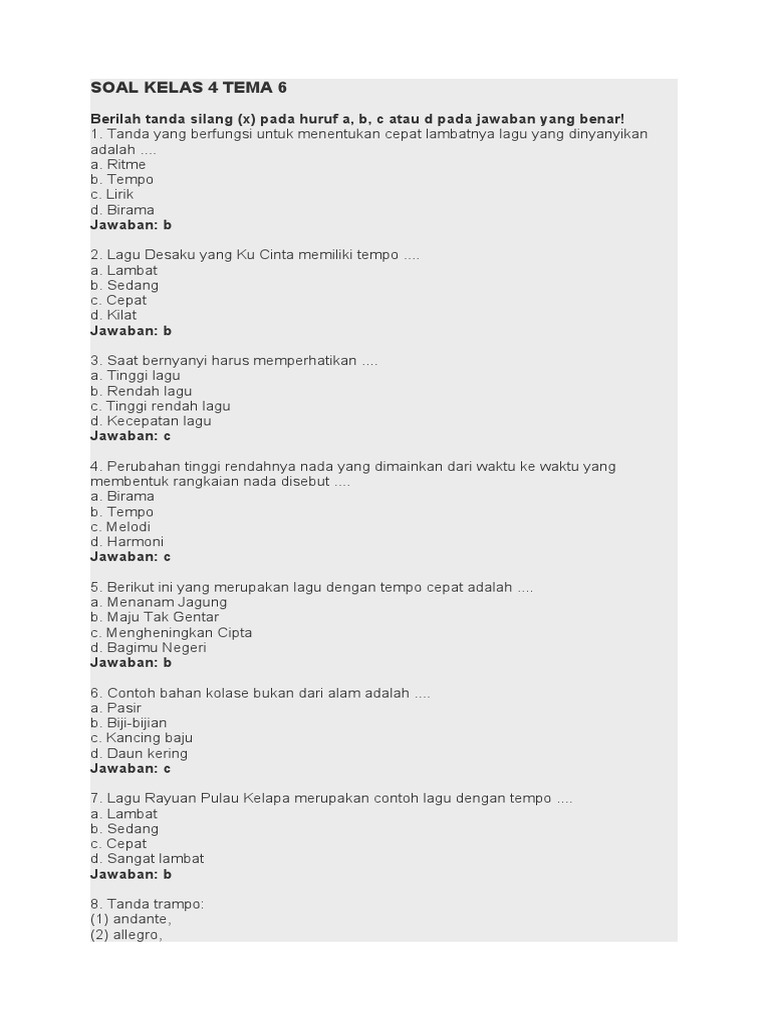 Rahasia Skor Sempurna dengan Latihan Soal Puisi Kelas 4 Semester 2 Tematik 6 Terbaru