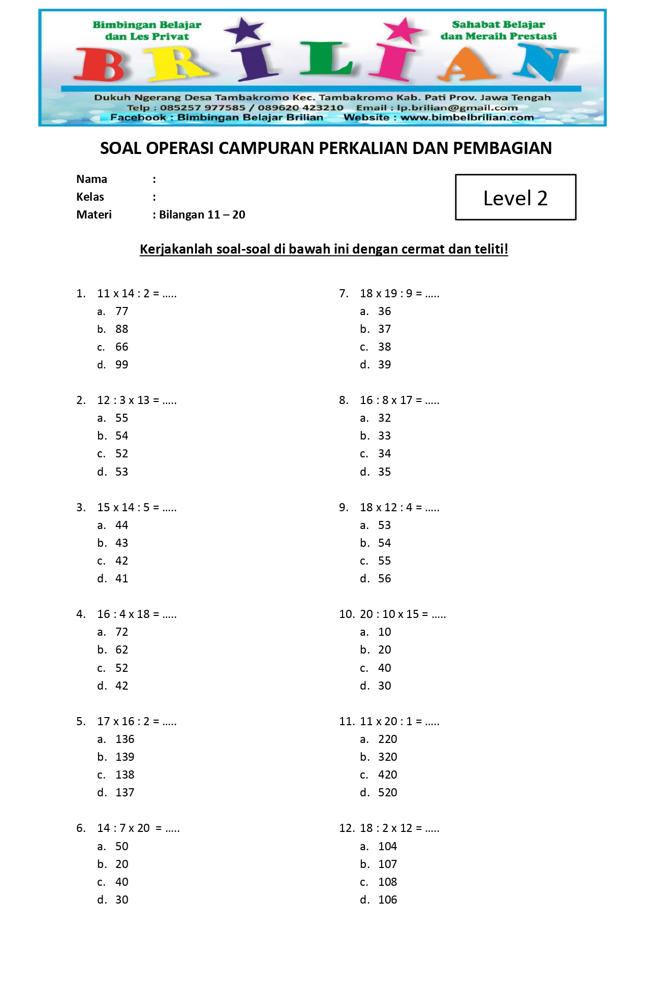 Rahasia Sukses Belajar Lewat Latihan Soal SD Kelas 2 dan 3 Agar Anak Cepat Pintar Rahasia Sukses Belajar Lewat Latihan Soal SD Kelas 2 dan 3 Agar Anak Cepat Pintar
