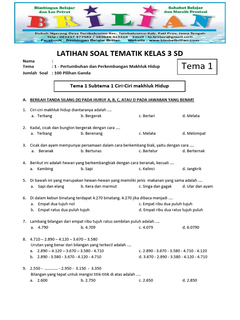Rahasia Sukses Belajar dengan soal soal tema 1 kelas 3 revisi 2018 yang Wajib Tahu Rahasia Sukses Belajar dengan soal soal tema 1 kelas 3 revisi 2018 yang Wajib Tahu