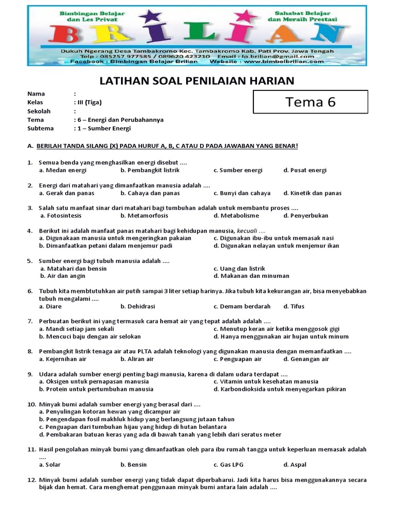 Terbukti Efektif! 7 Tips Menguasai Latihan Soal Kelas 3 SD Tema 6 Sebelum Ujian Besok