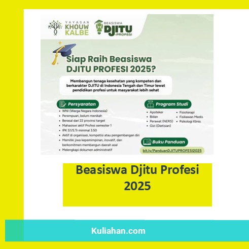 Beasiswa Djitu Profesi 2025 untuk Bidang Kesehatan Beasiswa Djitu Profesi 2025 untuk Bidang Kesehatan