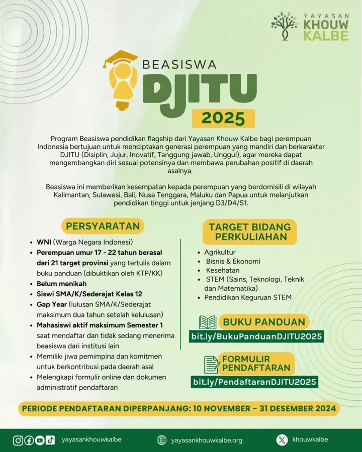 Ternyata Beasiswa Djitu 2025 dari Tanoto Foundation Punya 3 Rahasia Ini yang Jarang Diketahui