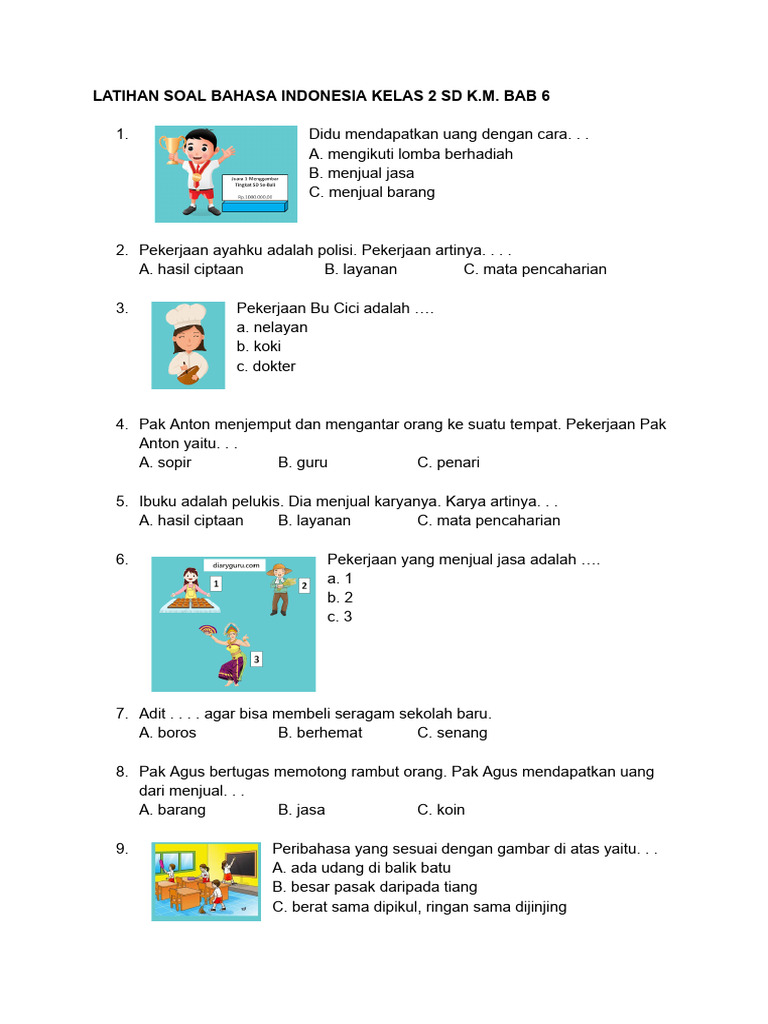 Ternyata Ini Bank Soal US SD Kelas 2 Semester 2 Bahasa Indonesia yang Paling Dicari Ternyata Ini Bank Soal US SD Kelas 2 Semester 2 Bahasa Indonesia yang Paling Dicari