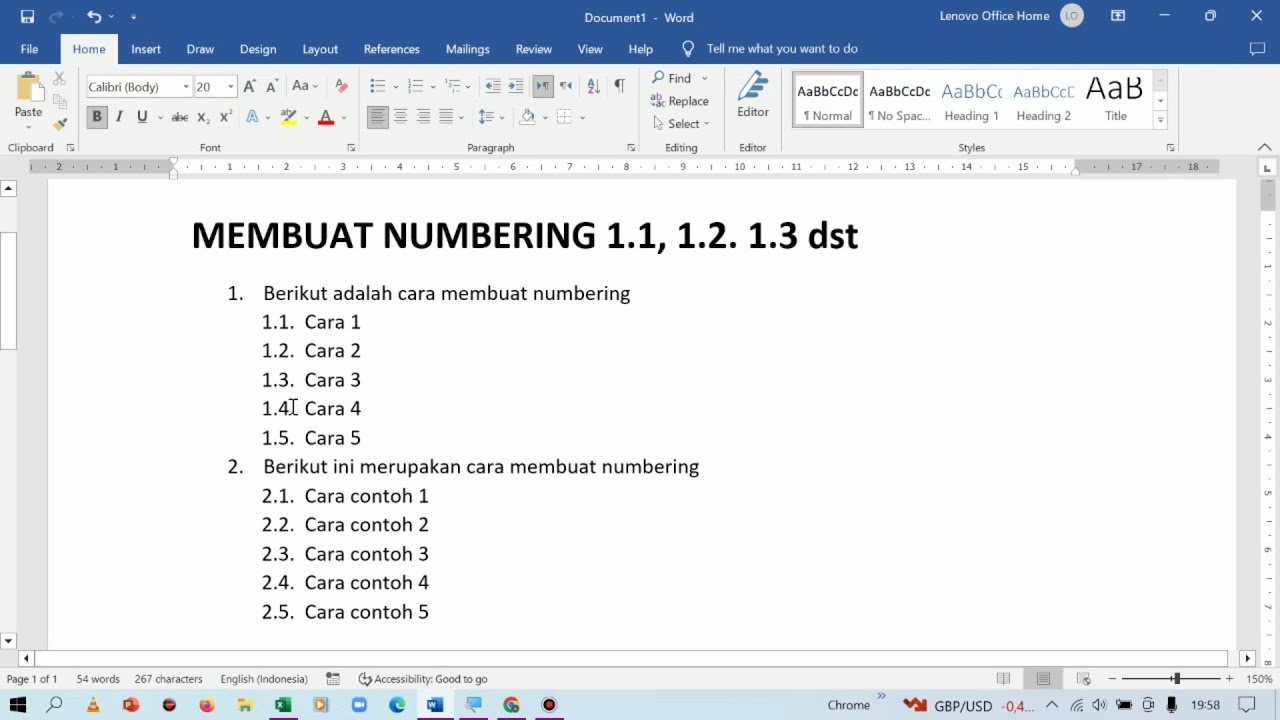 Automatic Picture Numbering Word - Design Talk