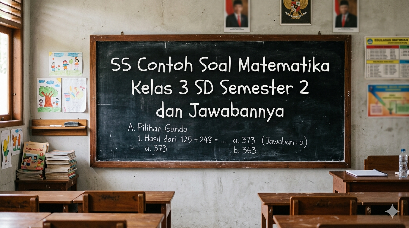 55 Contoh Soal Matematika Kelas 3 SD Semester 2 dan Jawabannya - Pelita 55 Contoh Soal Matematika Kelas 3 SD Semester 2 dan Jawabannya - Pelita