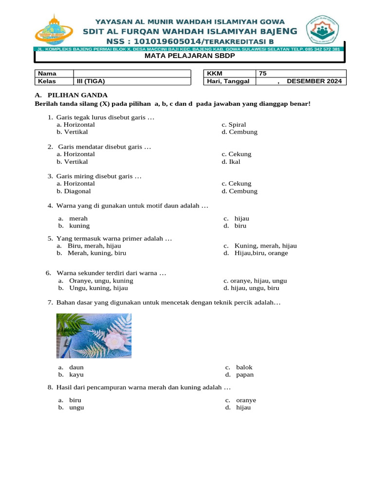 Ternyata Ini Rahasia Menjawab Soal Soal SBDP Kelas 3 SD Agar Nilai Langsung Melonjak Ternyata Ini Rahasia Menjawab Soal Soal SBDP Kelas 3 SD Agar Nilai Langsung Melonjak